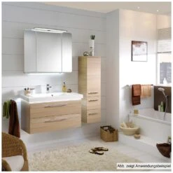 Pelipal Balto Mineralmarmor Waschtisch 92 Cm Mit LED-Zusatzbeleuchtung