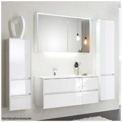 Pelipal Serie 6010 (Solitaire) Mineralmarmor-Waschtisch 113 Cm, Becken Links