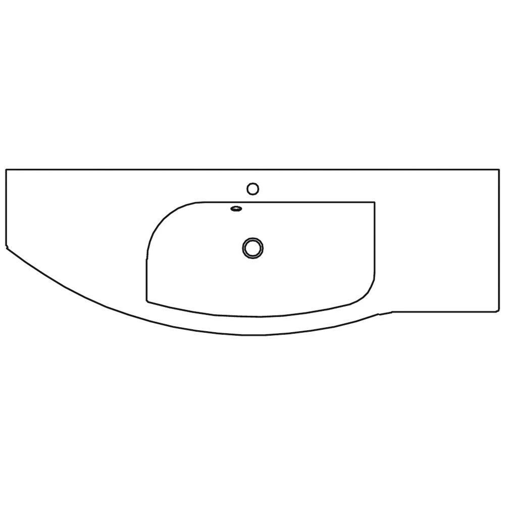 Pelipal Serie 7005 (Solitaire) Glas-Waschtisch 152 Cm Mit Abrundung Links 2 Pelipal Serie 7005 (Solitaire) Glas-Waschtisch 152 Cm Mit Abrundung Links – Bild 2