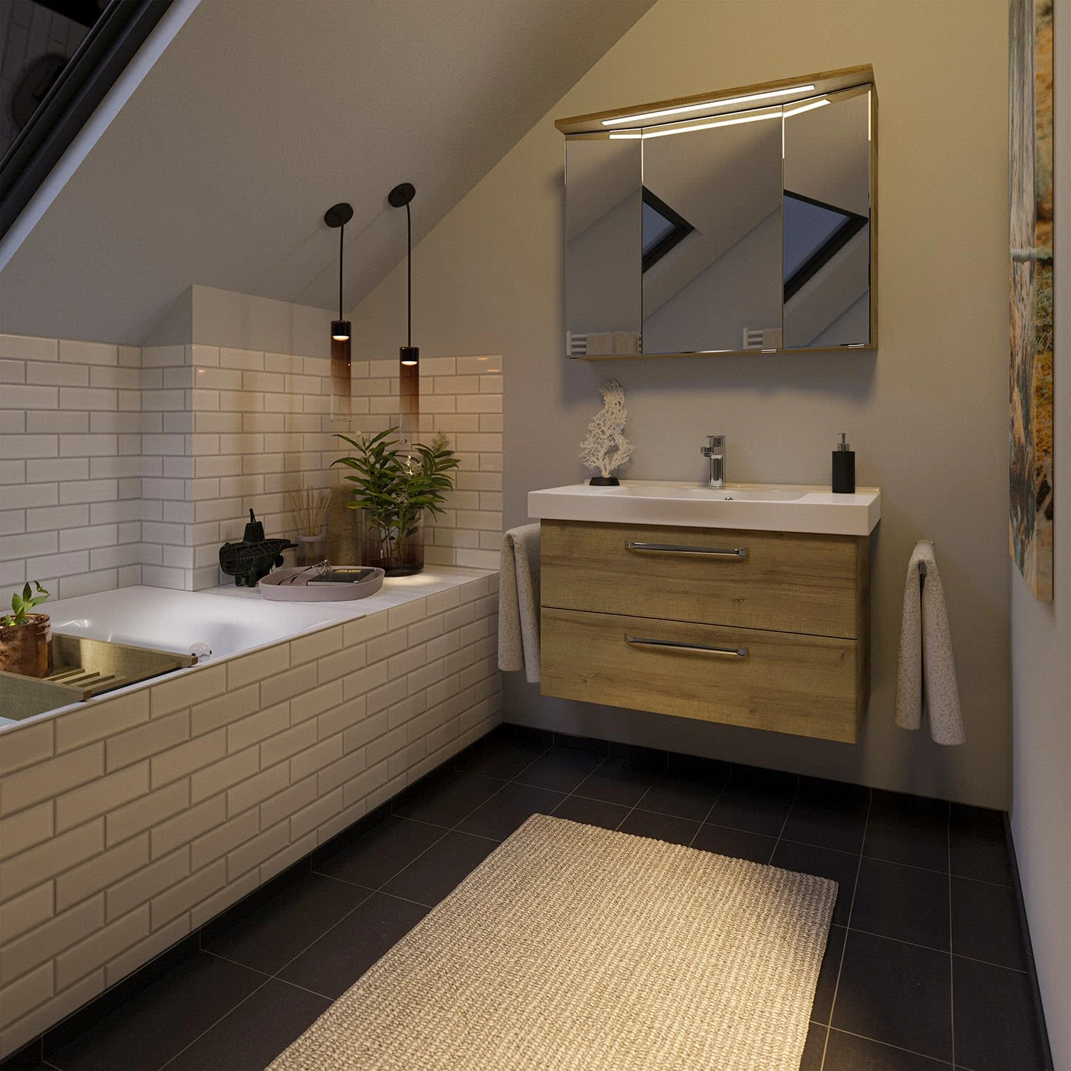 Pelipal Trentino Möbelkombination Mit Keramikwaschtisch 92 Cm, SPS 3D Mit LED Leuchte Im Kranzboden 8 Pelipal Trentino Möbelkombination Mit Keramikwaschtisch 92 Cm, SPS 3D Mit LED Leuchte Im Kranzboden – Bild 8