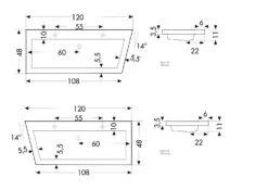 Polypex Ego 120 Waschtisch, Rechts