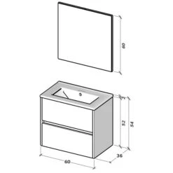 Riho Porto Slim Badmöbel Komplett Set 74 Mit Spiegel -Badmöbel Verkäufe hersteller riho badmoebel porto set mit 2899834