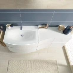 Sanipa CurveBay Abdeckplatte 81,8 X 45,4 X 1,95 Cm, Rechts -Badmöbel Verkäufe hersteller sanipa curvebay abdeckplatten 81 x 10065194