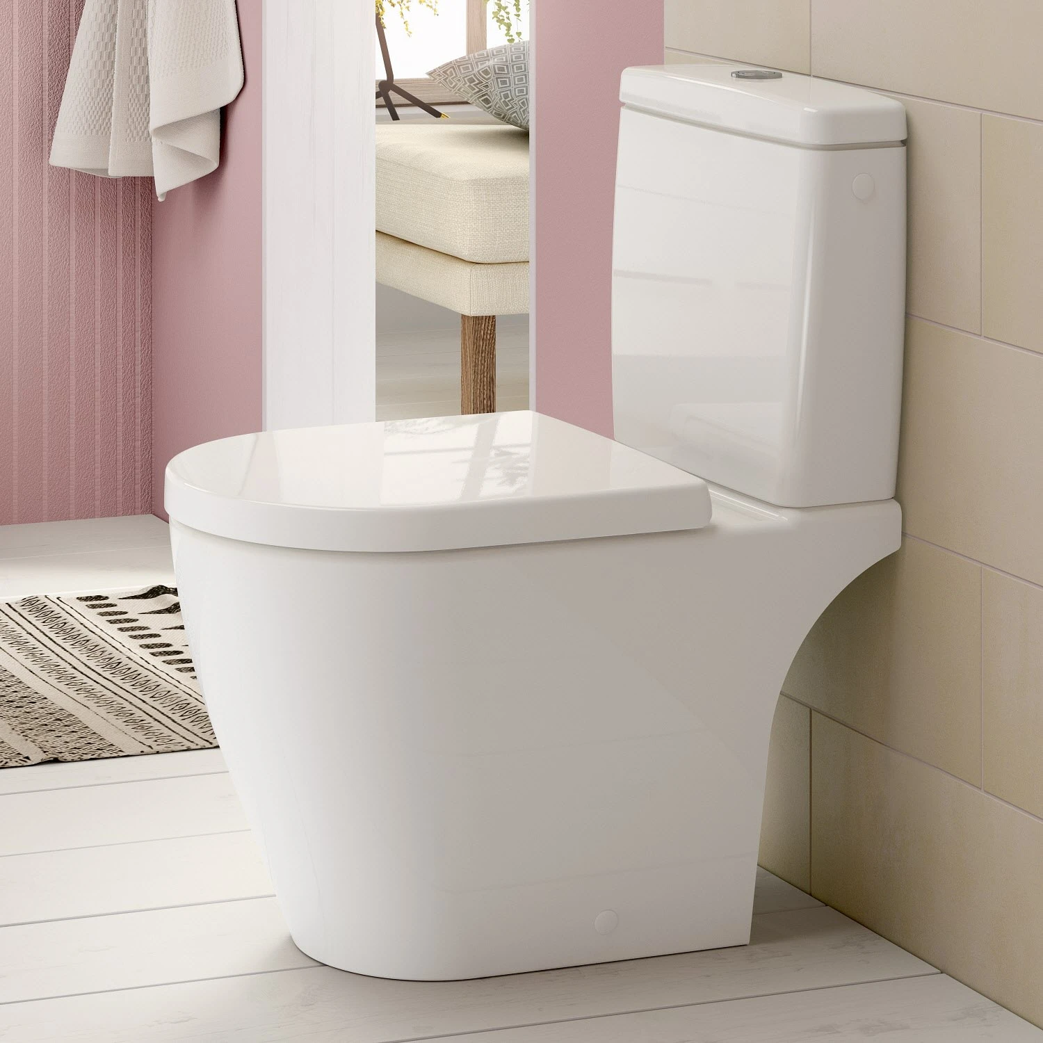 Villeroy & Boch Avento Tiefspülklosett Für Kombination Spülrandlos Bodenstehend 2 Villeroy & Boch Avento Tiefspülklosett Für Kombination Spülrandlos Bodenstehend – Bild 2