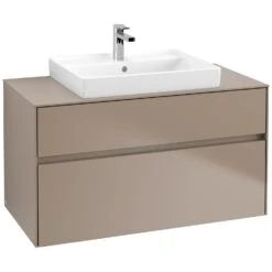 Villeroy & Boch Collaro Waschtischunterschrank 100 X 54,8 Cm Mit 2 Auszügen, Für WT Mittig