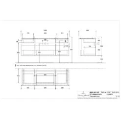 Villeroy & Boch Legato Waschtischunterschrank 140 Cm Mit 5 Auszügen -Badmöbel Verkäufe hersteller villeroy boch legato badmoebel waschtischunterschraenke 10471049