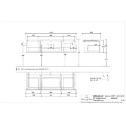 Villeroy & Boch Legato Waschtischunterschrank 140 X 38 Cm Mit 3 Auszügen Und LED Beleuchtung -Badmöbel Verkäufe hersteller villeroy boch legato badmoebel waschtischunterschraenke 10477001