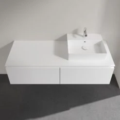 Villeroy & Boch Legato Waschtischunterschrank 140 Cm Mit LED-Beleuchtung, 2 Auszügen, Waschtisch Rechts -Badmöbel Verkäufe hersteller villeroy boch legato badmoebel waschtischunterschraenke 4649729