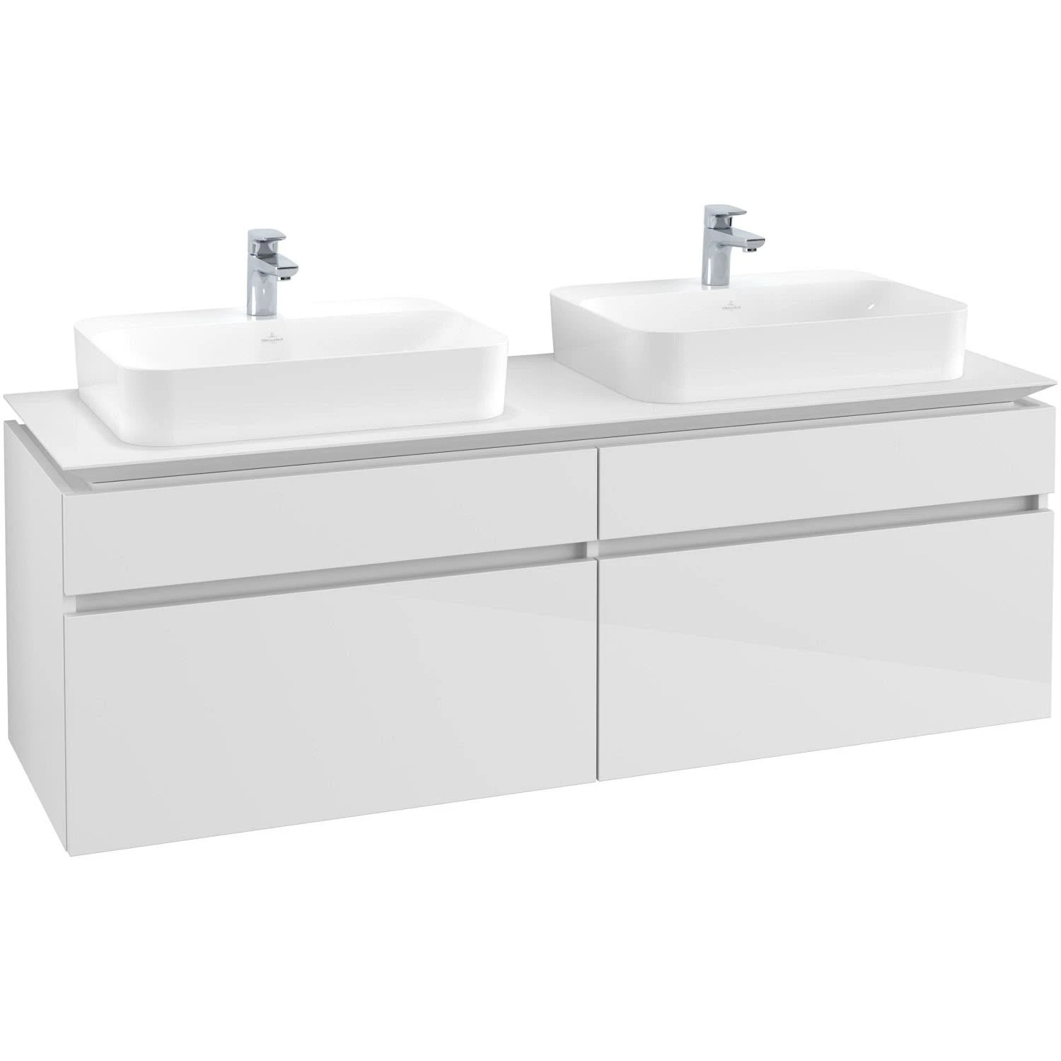 Villeroy & Boch Legato Waschtischunterschrank 160 X 55 Cm Mit 4 Auszügen, WT Links Und Rechts 1 Villeroy & Boch Legato Waschtischunterschrank 160 X 55 Cm Mit 4 Auszügen, WT Links Und Rechts