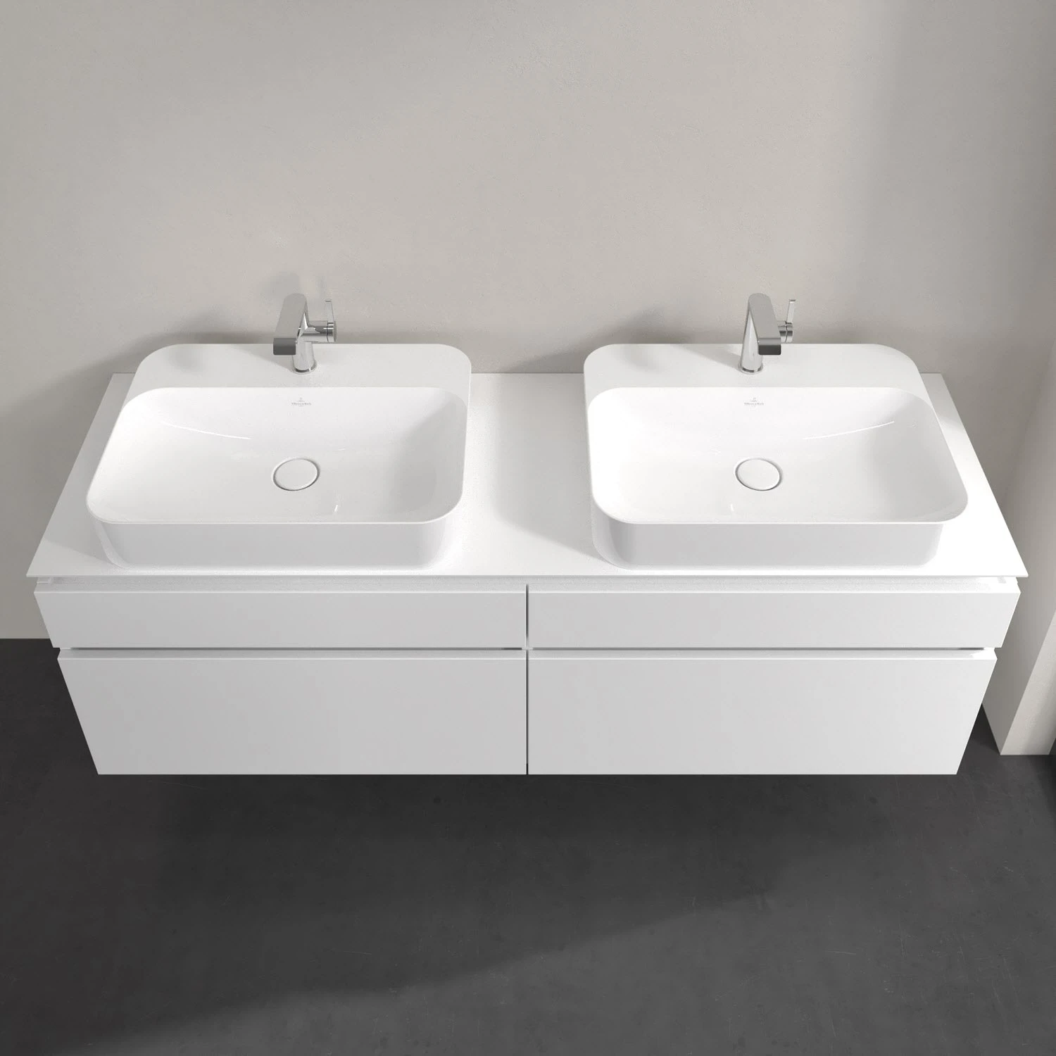 Villeroy & Boch Legato Waschtischunterschrank 160 X 55 Cm Mit 4 Auszügen, WT Links Und Rechts 3 Villeroy & Boch Legato Waschtischunterschrank 160 X 55 Cm Mit 4 Auszügen, WT Links Und Rechts – Bild 3