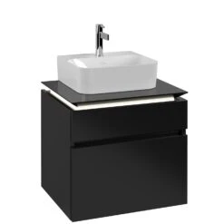 Villeroy & Boch Legato Waschtischunterschrank 60 X 55 Cm Mit 2 Auszügen Und LED Beleuchtung