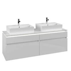 Villeroy & Boch Legato Waschtischunterschrank 160 Cm Mit LED-Beleuchtung, 4 Auszügen, Für 2 Waschtische