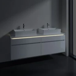 Villeroy & Boch Legato Waschtischunterschrank 160 Cm Mit LED-Beleuchtung, 4 Auszügen, Für 2 Waschtische -Badmöbel Verkäufe hersteller villeroy boch legato badmoebel waschtischunterschraenke 9320564