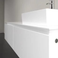 Villeroy & Boch Legato Waschtischunterschrank 140 Cm Mit LED-Beleuchtung, 2 Auszügen, Waschtisch Rechts -Badmöbel Verkäufe hersteller villeroy boch legato badmoebel waschtischunterschraenke 9321059