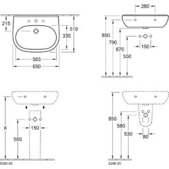 Villeroy & Boch O.novo Waschtisch 65 X 51 Cm Mit Überlauf, 1 Hahnloch -Badmöbel Verkäufe hersteller villeroy boch novo waschtische 1304888