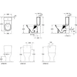 Villeroy & Boch O.novo Stand-Tiefspülklosett Für Kombination, Abgang Senkrecht -Badmöbel Verkäufe hersteller villeroy boch novo wc stand 1305030