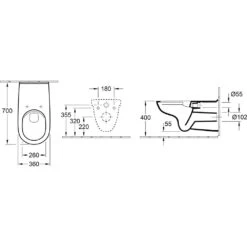 Villeroy & Boch Vicare Tiefspül-WC Spülrandlos, 36 X 70 Cm, Für WC-Sitz 12 Villeroy & Boch Vicare Tiefspül-WC Spülrandlos, 36 X 70 Cm, Für WC-Sitz -Badmöbel Verkäufe hersteller villeroy boch novo wc vita 1304273