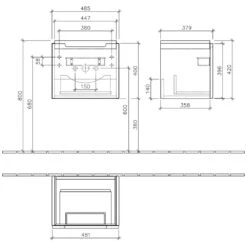 Villeroy & Boch Subway 2.0 Waschtischunterschrank 48,5 Cm, Griff Chromfarbig Glänzend, 1 Auszug -Badmöbel Verkäufe hersteller villeroy boch subway 2 badmoebel 3205184