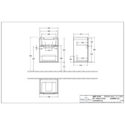 Villeroy & Boch Subway 2.0 Waschtischunterschrank XXL 44 Cm, Griffe Silberfarbig Matt, 2 Auszüge -Badmöbel Verkäufe hersteller villeroy boch subway 2 badmoebel 4213618
