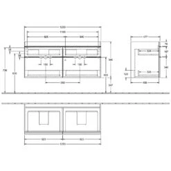 Villeroy & Boch Venticello Waschtischunterschrank XXL 125,3 Cm -Badmöbel Verkäufe hersteller villeroy boch venticello badmoebel waschtischunterschraenke 2136790