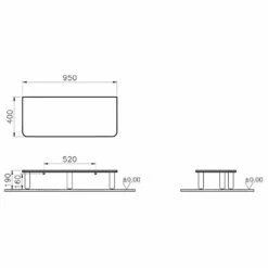 VitrA Sento Sockelplatte Mit Füßen -Badmöbel Verkäufe hersteller vitra zubehoer ersatzteile sento sockelplatte 3000659