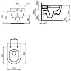 Ideal Standard Blend Wandtiefspül-WC Curve -Badmöbel Verkäufe ideal standard badkeramik blend wcs wandtiefspuel 12502485