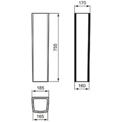Ideal Standard Conca Standsäule Für Runde Aufsatzschale -Badmöbel Verkäufe ideal standard badkeramik conca waschtische standsaeule 6988185