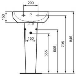Ideal Standard I.life S Standsäule Für Waschtische -Badmöbel Verkäufe ideal standard badkeramik life waschtische standsaeule 11044969