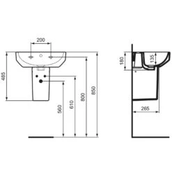 Ideal Standard I.life S Wandsäule Für Waschtische -Badmöbel Verkäufe ideal standard badkeramik life waschtische wandsaeule 11044972