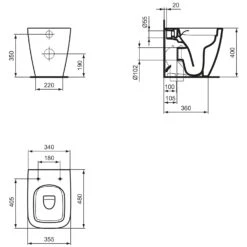 Ideal Standard I.life S Standtiefspül-WC Eckig Ohne Spülrand 10 Ideal Standard I.life S Standtiefspül-WC Eckig Ohne Spülrand -Badmöbel Verkäufe ideal standard badkeramik life wcs standtiefspuel 11044951