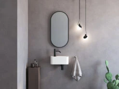 Kronenbach Stone Handwaschbecken 38 X 19 Cm, Becken Rechts Mit Hahnlochbohrung -Badmöbel Verkäufe kronenbach badkeramik handwaschbecken stone 38 x 9412004