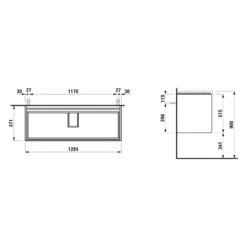 LAUFEN LANI Für LIVING SQUARE Waschtischunterschrank 128,5 X 47 Cm Mit 2 Auszügen -Badmöbel Verkäufe laufen alle serien lani badmoebel waschtischunterbauten 10312154