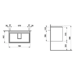 LAUFEN LANI Für Kartell • LAUFEN Waschtischunterschrank 88 X 45 Cm Mit 2 Auszügen -Badmöbel Verkäufe laufen alle serien lani badmoebel waschtischunterbauten 9131759