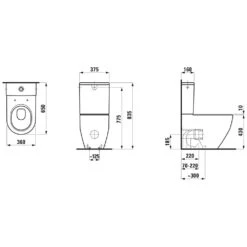LAUFEN Pro Spülkasten Für Kombination, WA Hinten
