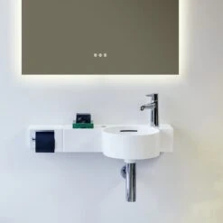 LAUFEN Val Handwaschbecken 55 X 31,5 Cm, Ablage Links, Mit 1 Hahnloch Rechts, Ohne Überlauf -Badmöbel Verkäufe laufen alle serien val handwaschbecken 55 6910536