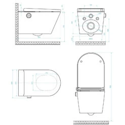 EasyUp Dusch-WC Premium, Wandhängend -Badmöbel Verkäufe mewatec dusch wcs easyup komplettanlage premium 6862677