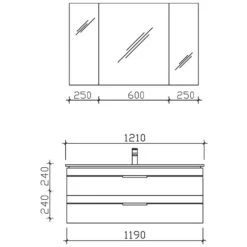 Pelipal Balto Waschtischkombination Mit Glaswaschtisch 121 Cm, Griff V2 Und Spiegelschrank -Badmöbel Verkäufe pelipal balto komplettanlagen waschtischkombination mit glaswaschtisch 6489437