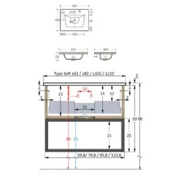 Pianura Giulia Badmöbel Set 61 Cm Mit LED-Lichtspiegel -Badmöbel Verkäufe pianura giulia waschtisch sets waschtischkombination 61 9638123
