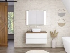 Pianura Stella Badmöbel Set 100,5 Cm Mit LED-Spiegelschrank -Badmöbel Verkäufe pianura stella badmoebel sets 100 5 10233539