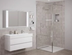 Pianura Stella Badmöbel Set 122 Cm Mit LED-Spiegelschrank, Mit 2 Hahnlöchern -Badmöbel Verkäufe pianura stella badmoebel sets 121 cm 10232534