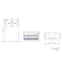 Pianura Stella Badmöbel Set 122 Cm Mit LED-Spiegelschrank, Mit 2 Hahnlöchern -Badmöbel Verkäufe pianura stella badmoebel sets 121 cm 10358153