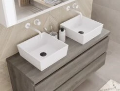 Pianura Stella Badmöbel Set 140,5 Cm Mit LED-Lichtspiegelschrank