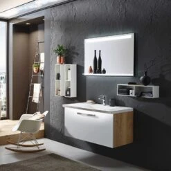 Puris B • Maxx Evermite® Mineralguss Möbelwaschtisch 101,2 Cm Mit LED-Beleuchtung