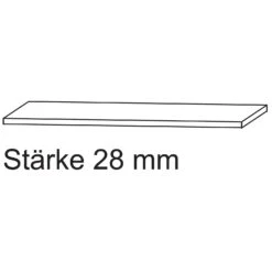 Puris C!puro / C!mano Ablageplatte 30,2 Cm In Standardtiefe Für Oberschrank, Stärke 2,8 Cm