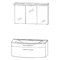 Puris Speed Badmöbelset 100 Cm Mit Spiegelschrank 2, Mineralguss Waschtisch Und Waschtischunterschrank -Badmöbel Verkäufe puris speed badmoebel sets badmoebelset 100 9136733