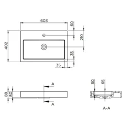 Riho Spring VOW Waschtisch Mit Unterschrank, 2 Schubladen, Mit Gehrung 60 X 40 Cm -Badmöbel Verkäufe riho badmoebel spring vow waschtisch mit 5505121