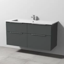 Sanipa 3way Möbelset-1 Inkl. Lichtspiegel "LUCY", 120 Cm, Mit Aufsatzgriffen