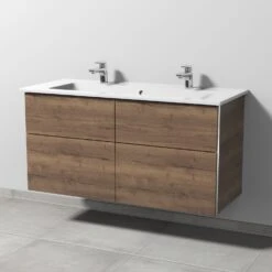 Sanipa 3way Möbelset-1 Inkl. Lichtspiegel "LUCY", 120 Cm, Doppelwaschtisch