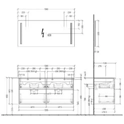 Sanipa 3way Möbelset-1 Inkl. Lichtspiegel "LUCY", 130 Cm, Mit Push To Open -Badmöbel Verkäufe sanipa 3way badmoebel sets moebelset 1 6358291