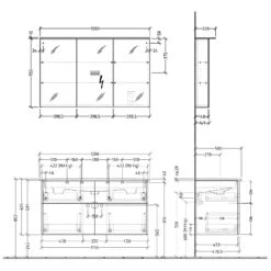 Sanipa 3way Möbelset-1 Inkl. Spiegelschrank "MALTE", 120 Cm, Mit Push To Open -Badmöbel Verkäufe sanipa 3way badmoebel sets moebelset 1 6358522